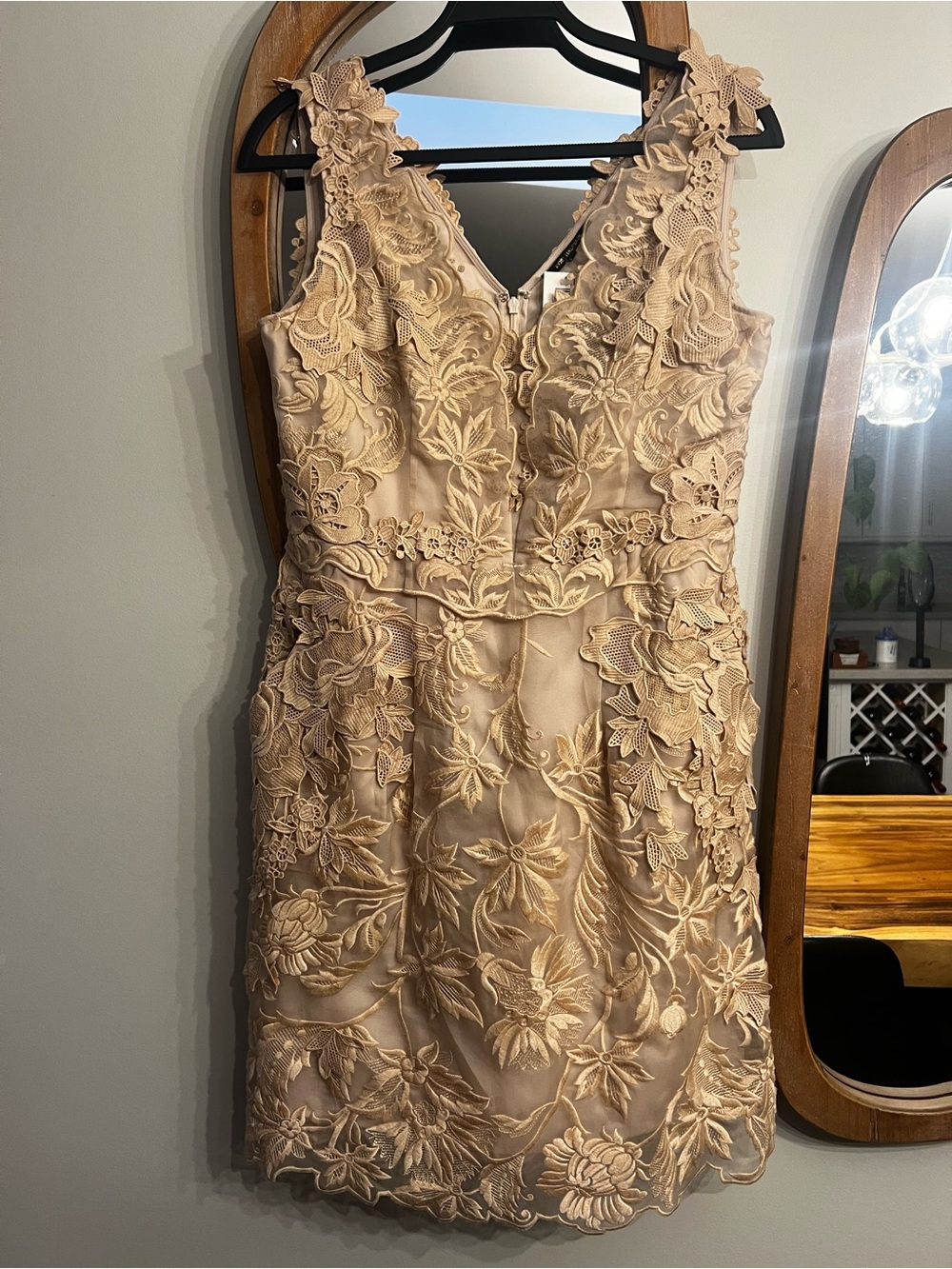 Kobi Halperin Blush Floral Embroidered Mini Dress